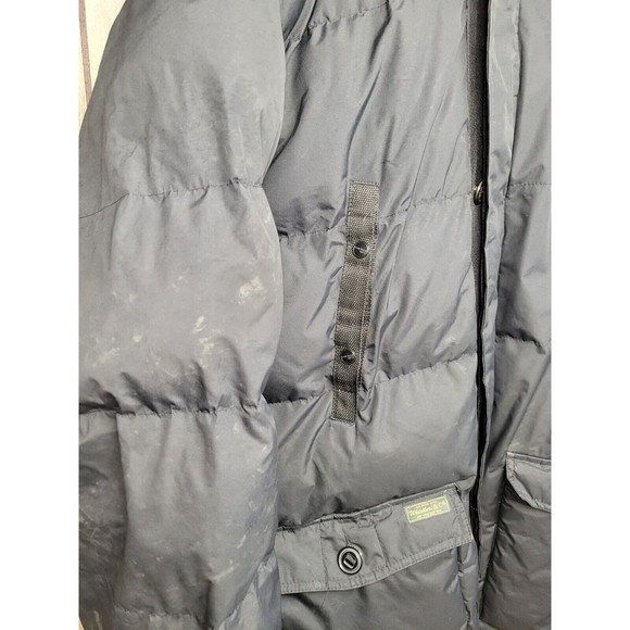 J. Whistler Men's SZ 4XL Coat Jacket Heavy Black 9 Pockets Water Resistant Flaws - Picture 6 of 14